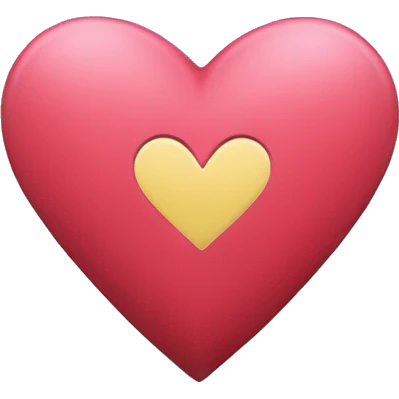 A heart shaped blank emoji with a verified tick inside of it emoji