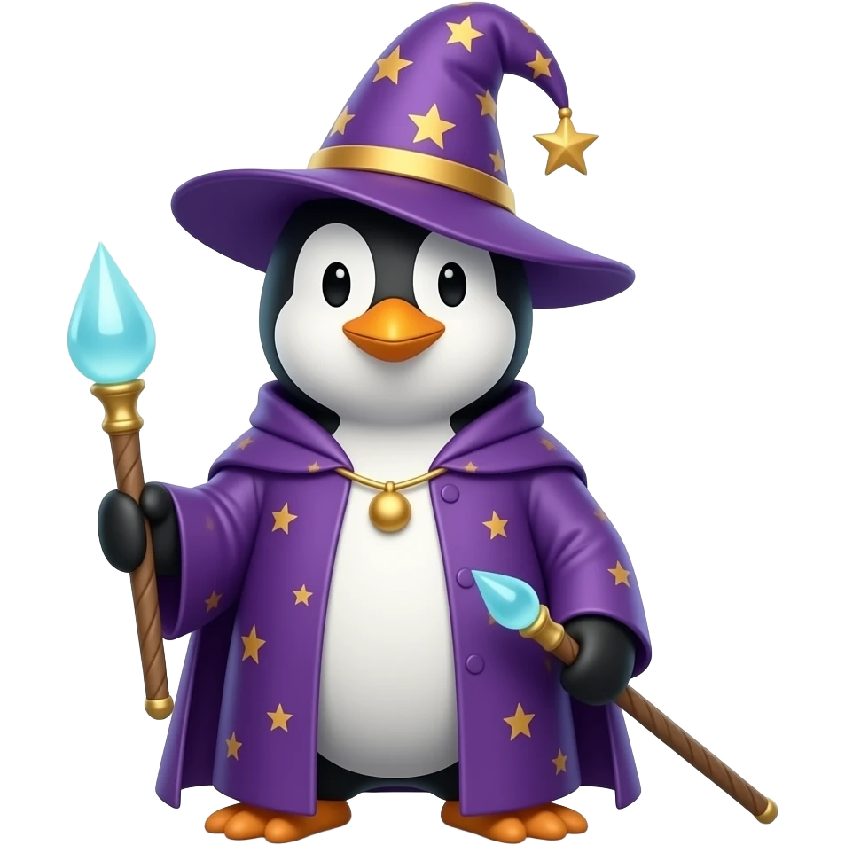 Penguin Wizard emoji