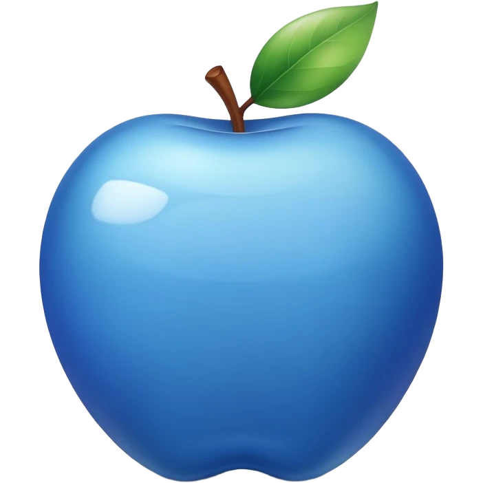 blue apple emoji