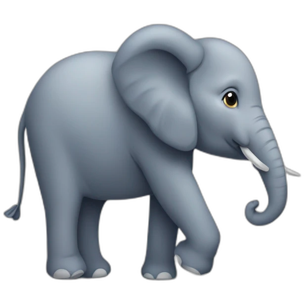 Éléphant qui dit, je t’aime. Maman emoji