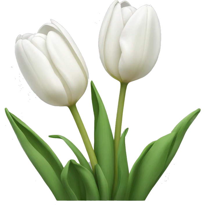 white tulips emoji