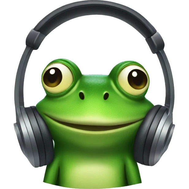 frog with headphones emoji