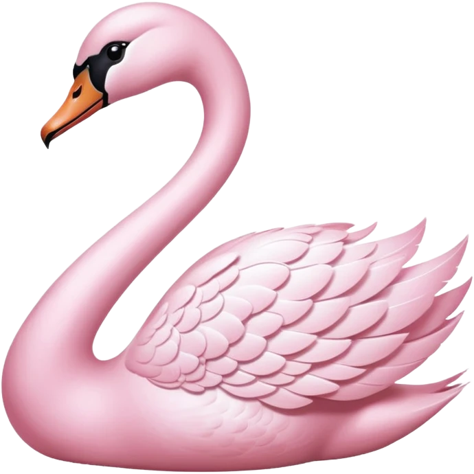 pastel pink swan emoji
