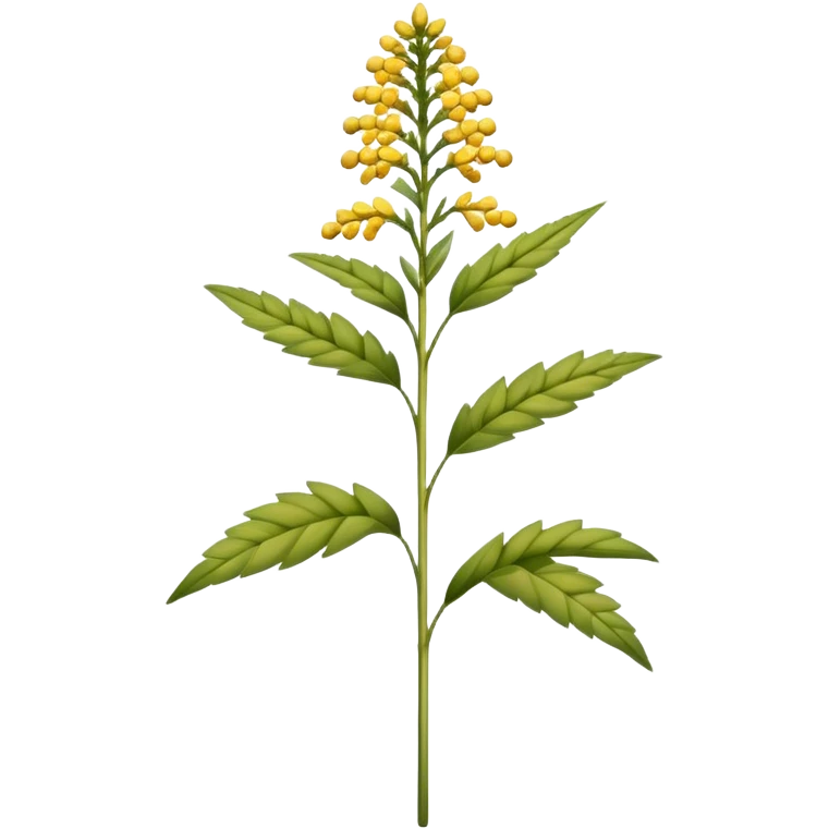 single Goldenrod, straight stem emoji