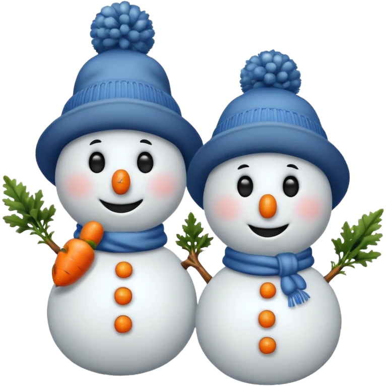 hatted snowmen  emoji
