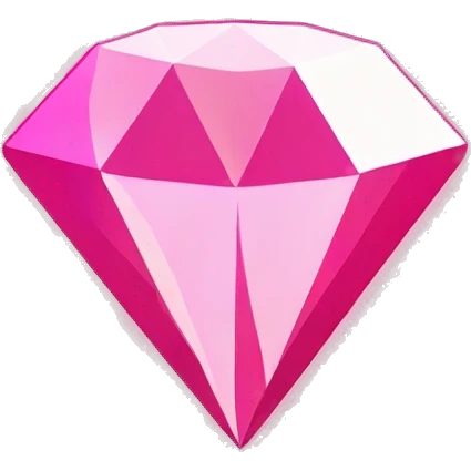 A pink diamond that looks cartoonish emoji