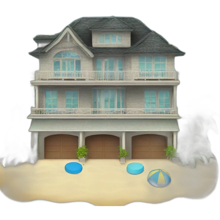 rich beach house emoji