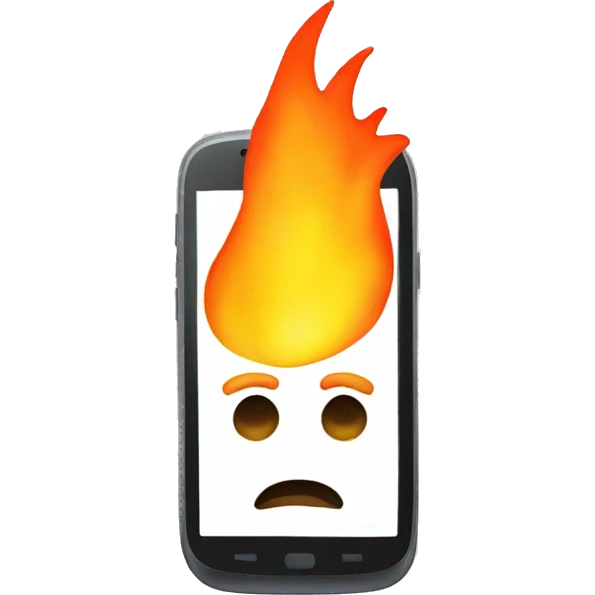 smartphone fire emoji