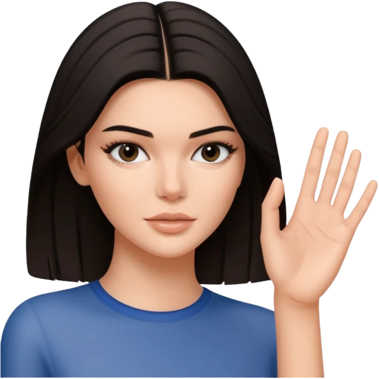 kendall jenner gibt einer anderen Frau die Hand emoji