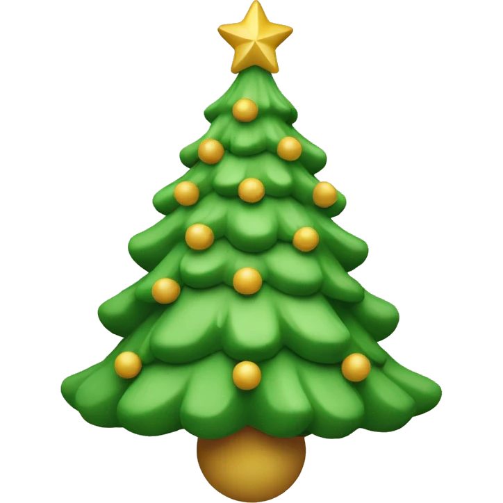Vintage Christmas tree ornament emoji