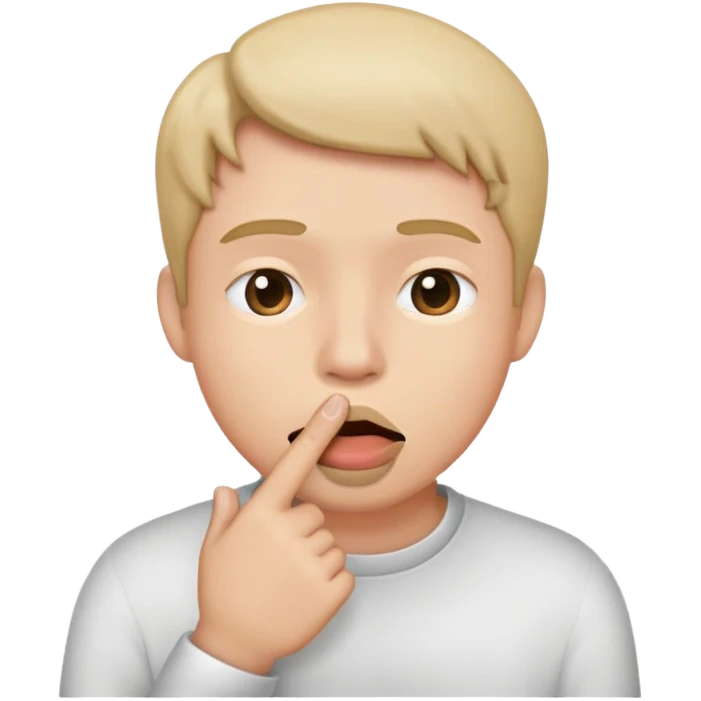 Finger in mouth emoji