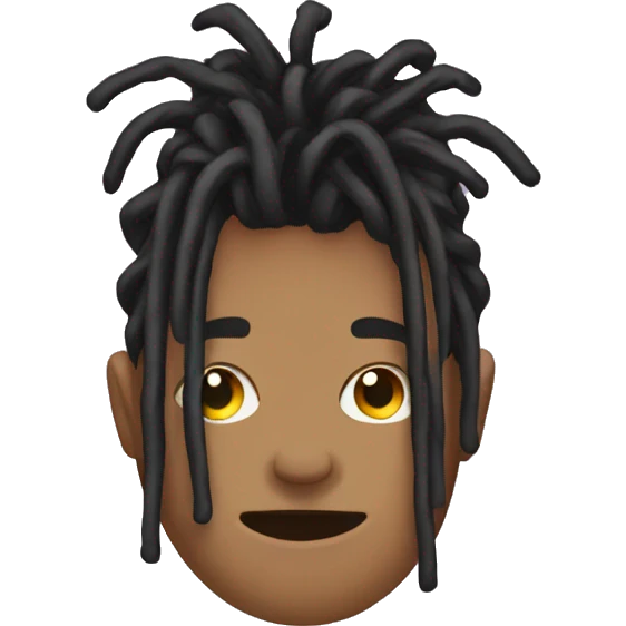 Dreads covering face emoji