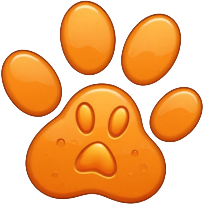a very pale orange pawprint emoji