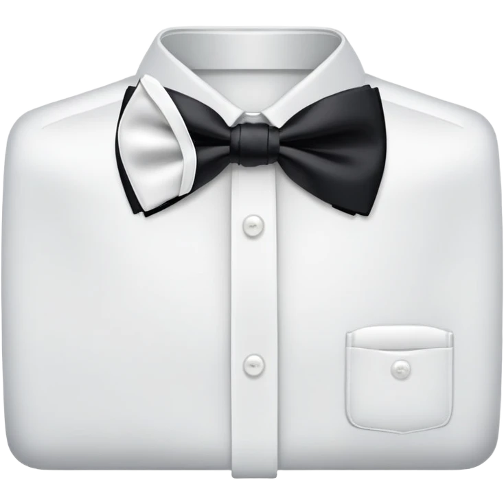 Black bow tie with a white button in the middle of it  emoji