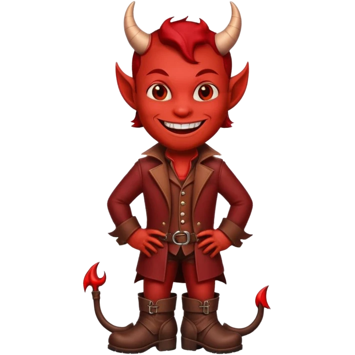 I need a devil wearing leather boots emoji emoji