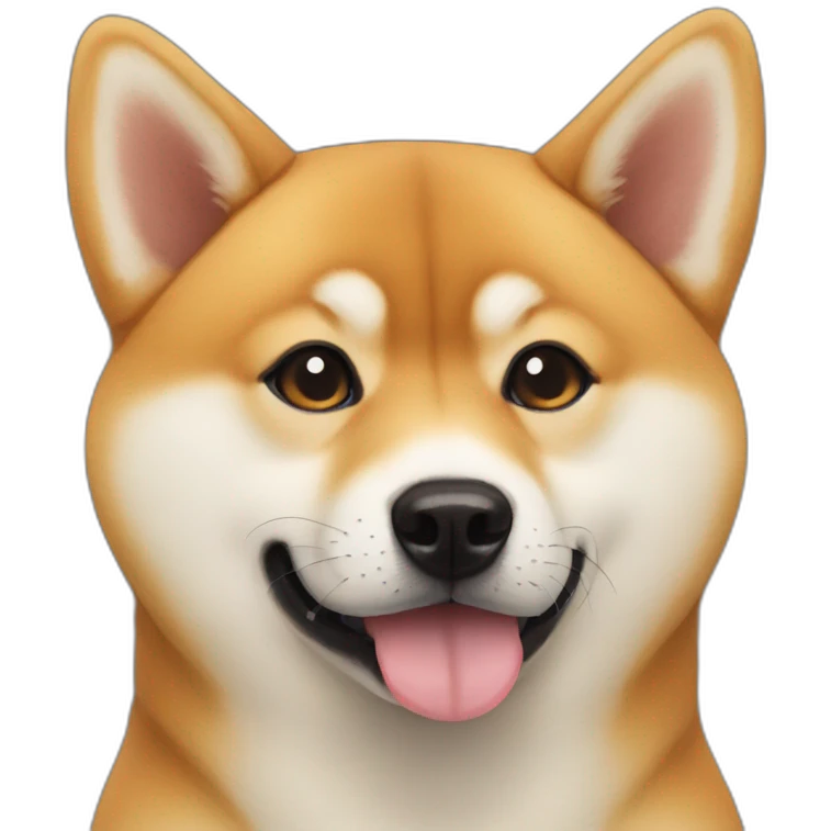 Pinching Shiba cheeks emoji