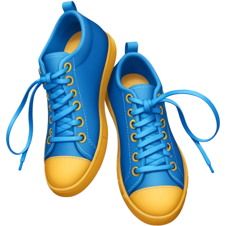 make an emoji of blue shoe laces only emoji