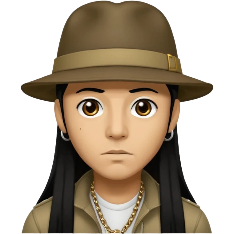Taboo from Black Eyed Peas with long hair emoji
