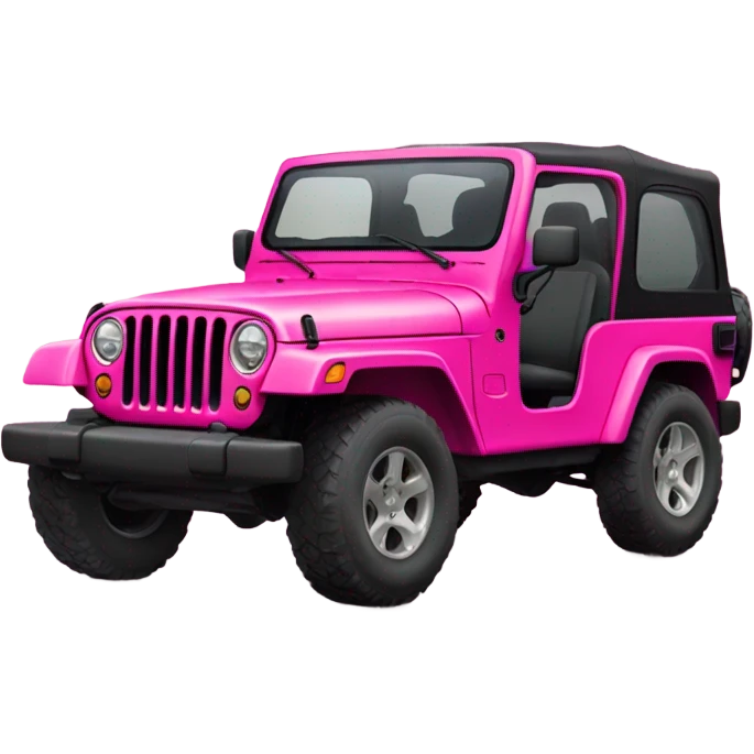 Pink jeep  emoji