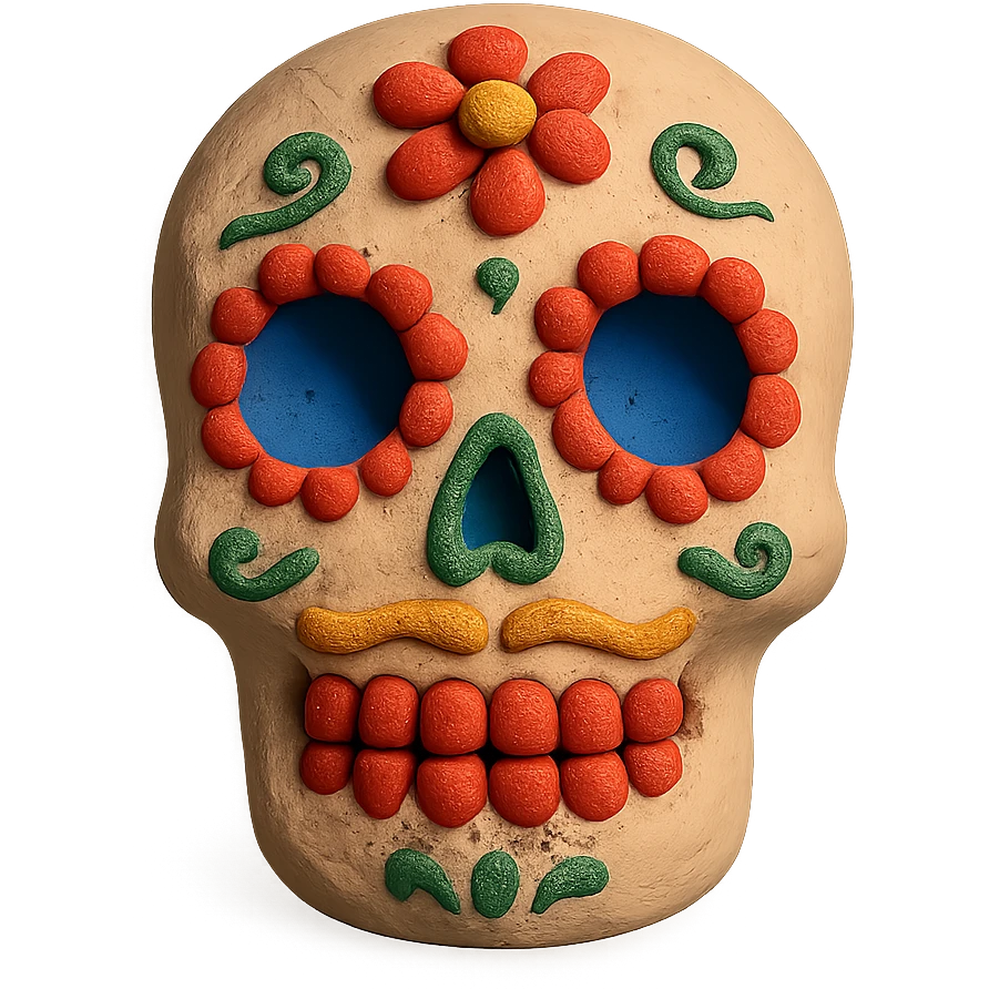 Day of the Dead sugar skull emoji