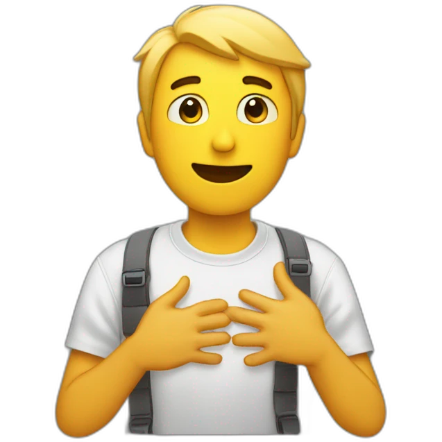 camera roll friend wawing his hands emoji