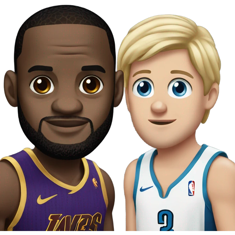 LeBron and Luka  emoji