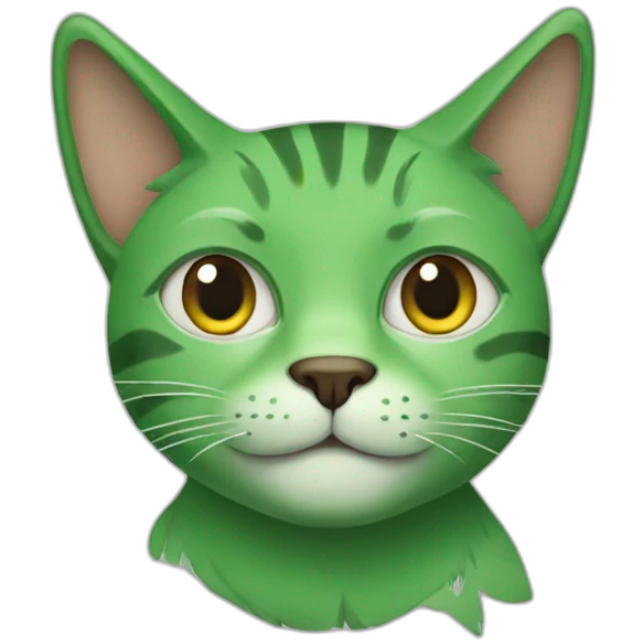 Green cat emoji