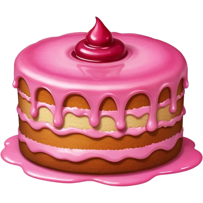 pink gooey jam cake emoji