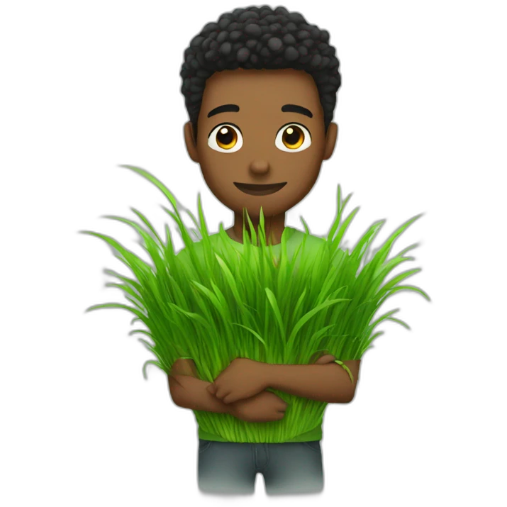 Youtuber touching grass emoji
