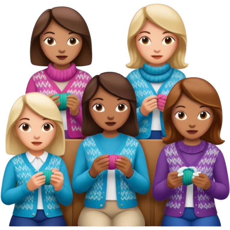 ladies knitting on a cruise ship emoji