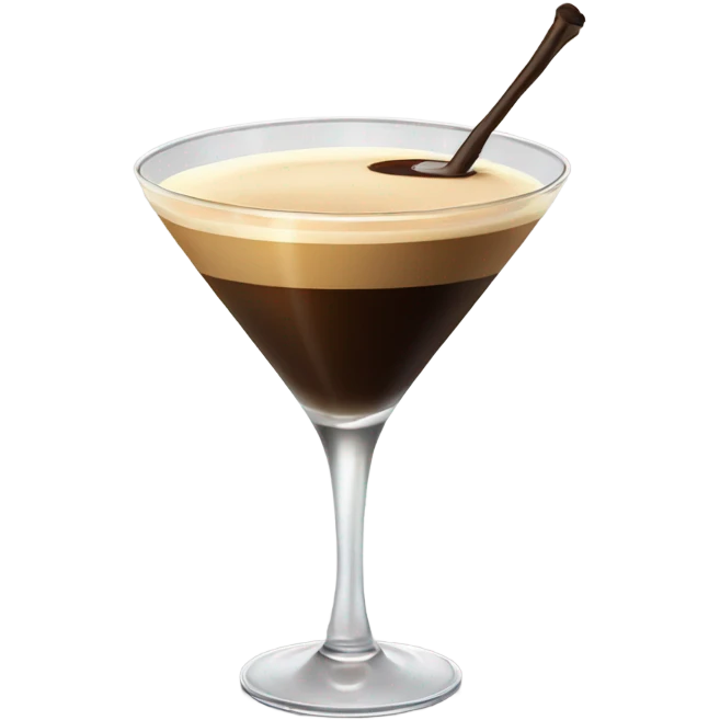 Espresso martini in tall glass emoji