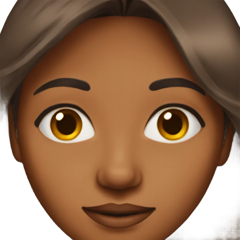Brown-skinned woman portrait close-up emoji