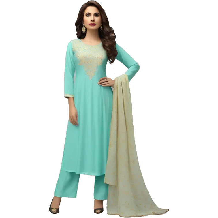 Shalwar kameez for women, baby blue color, anarkali style  emoji