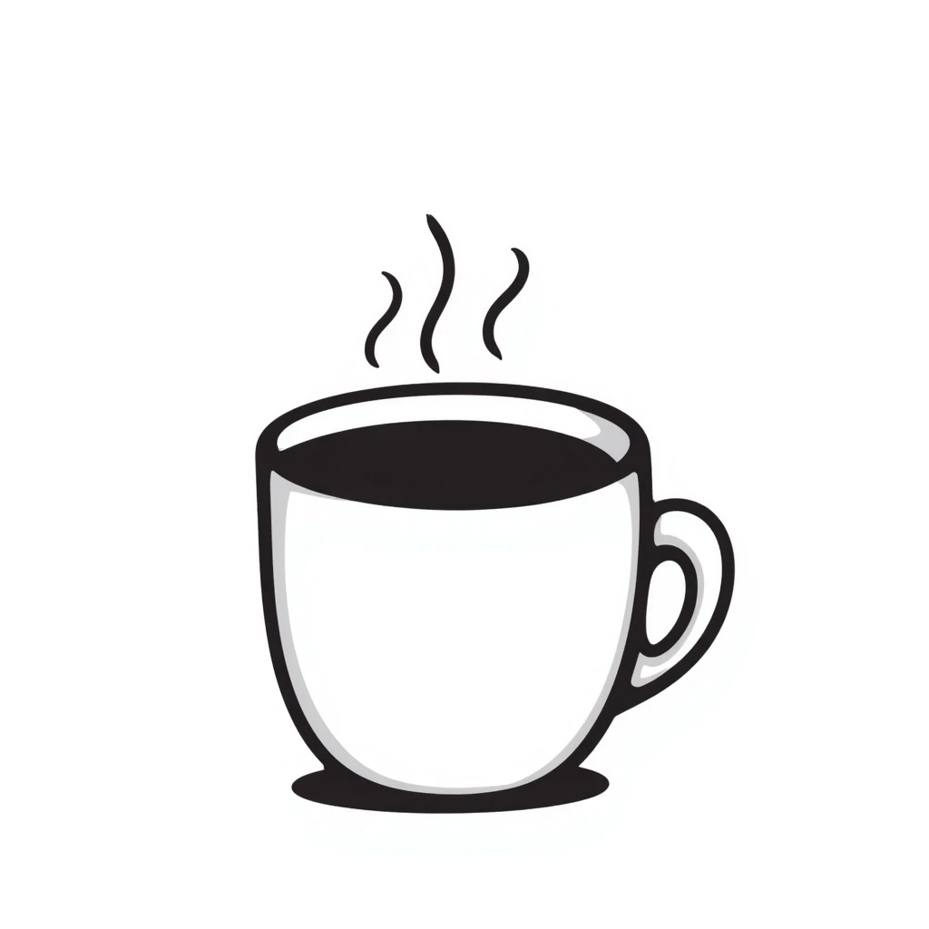 Black coffee in a cup emoji