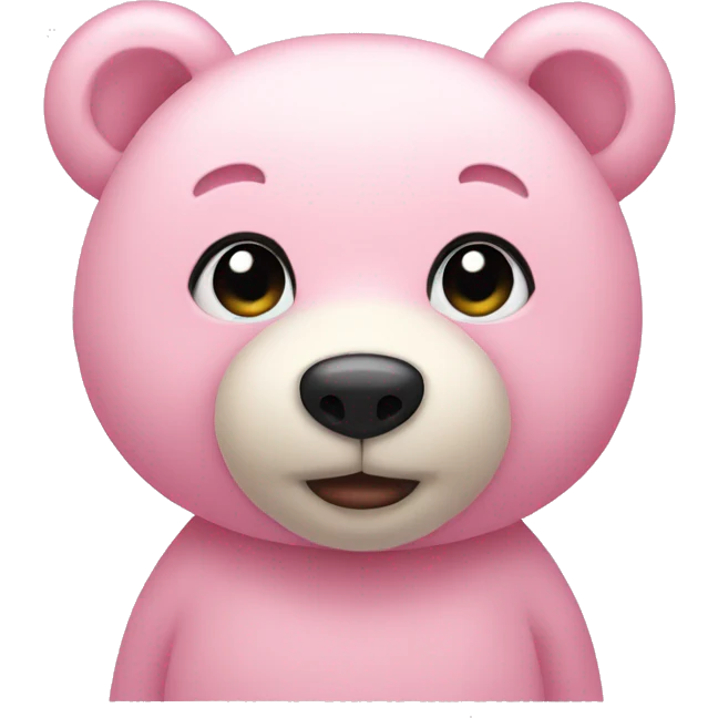pastel pink teddy bear emoji