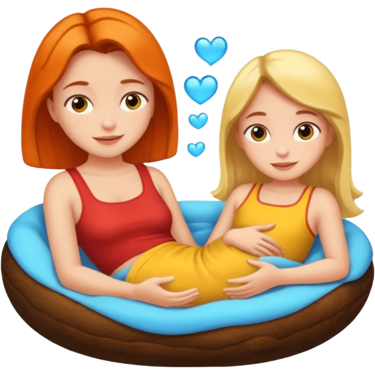 crie uma imagem com duas crianças fantasiadas brincando, um menino e uma menina, descontraidos emoji