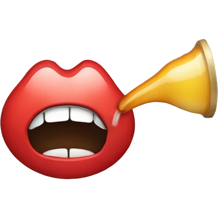 mouth sputters and gas. emoji