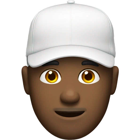 White Salesman with a sports cap emoji