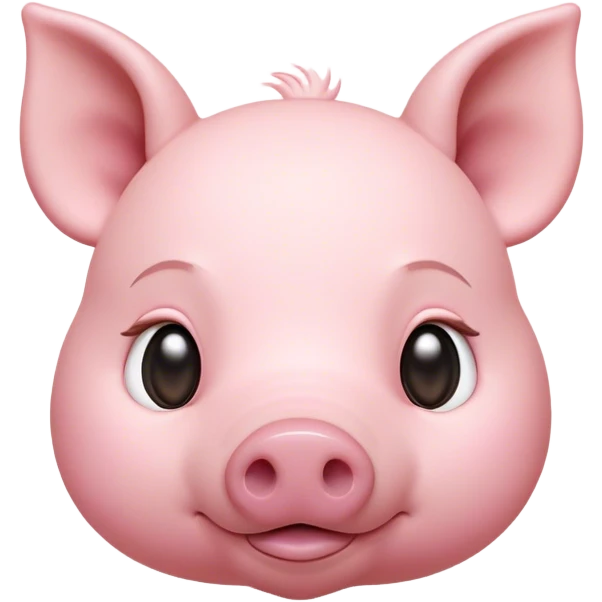 Cinematic Noble Piglet Portrait Emoji, Poised and regal, with a tiny, delicate build and a soft, smooth rosy-pink hide, deep-set soulful beady eyes, Simplified yet sharp and sophisticated features, highly detailed, glowing with a gentle, dignified glow, high shine, intelligent and endearing, stylized with an air of miniature nobility, focused and attentive, soft glowing outline, capturing the essence of a watchful and confident little piglet, so majestic it feels as though it could scamper out of the screen with effortless authority! emoji