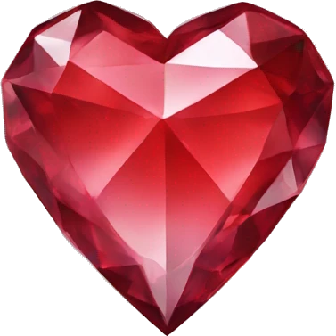 crystal red heart emoji