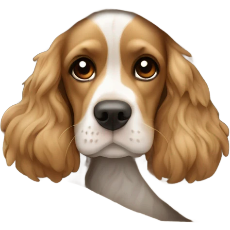 Cocker spaniel in a blanket emoji