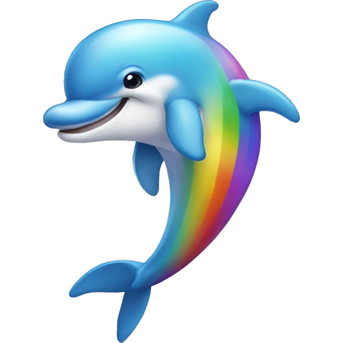 Dolphin with rainbow  emoji