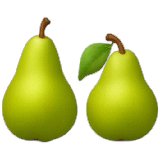 pear with crest emoji