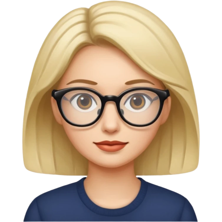 A milf with glasses  emoji