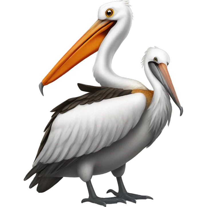 Pelican with phoenix emoji