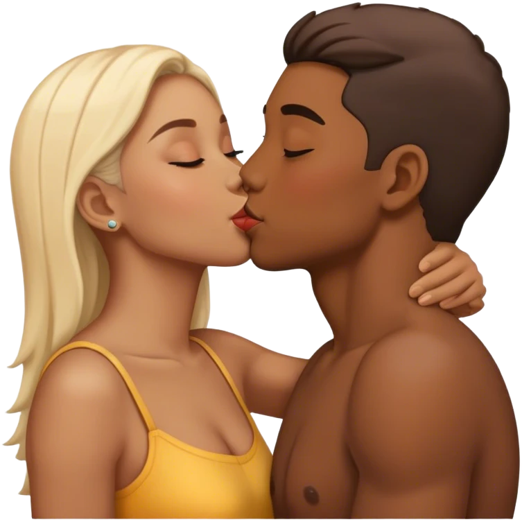 Two people kissing emoji