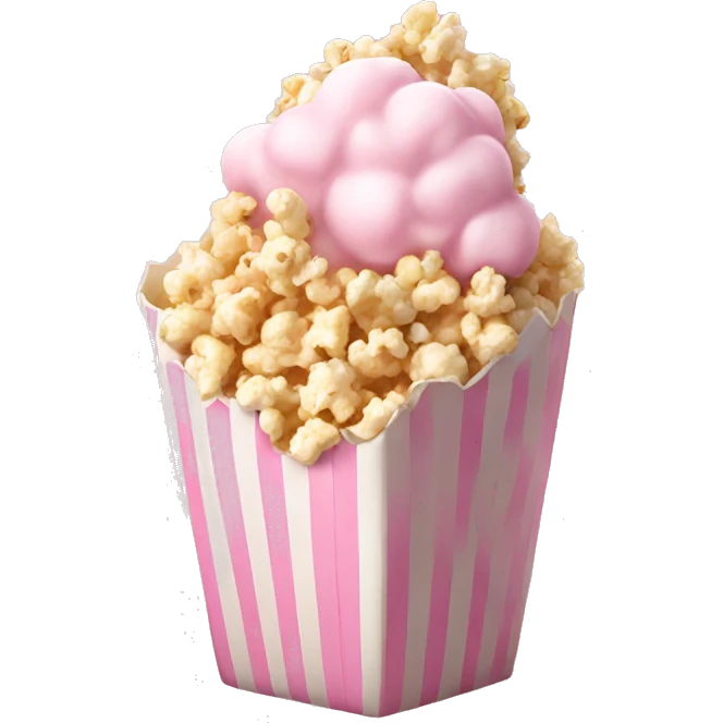 Light pink popcorn emoji