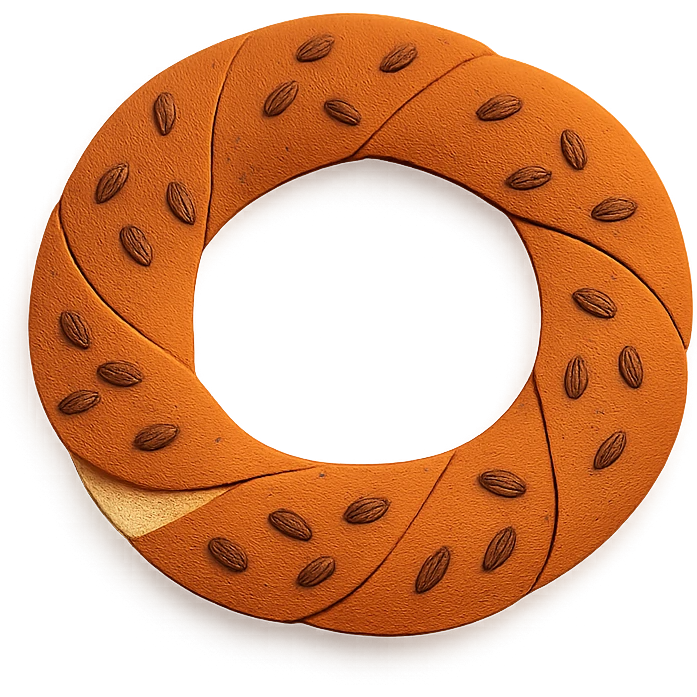 paper craft style simit emoji