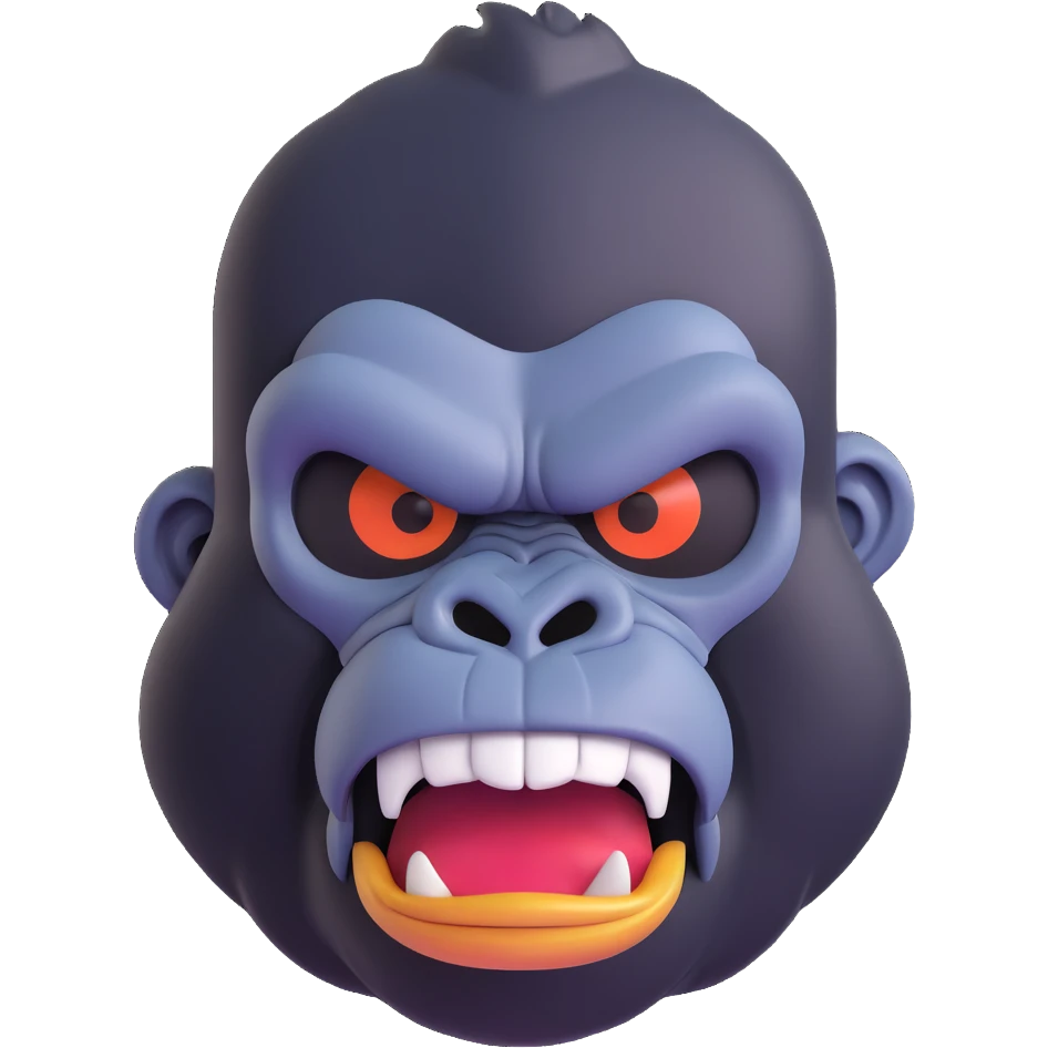 gorilla head ungry emoji