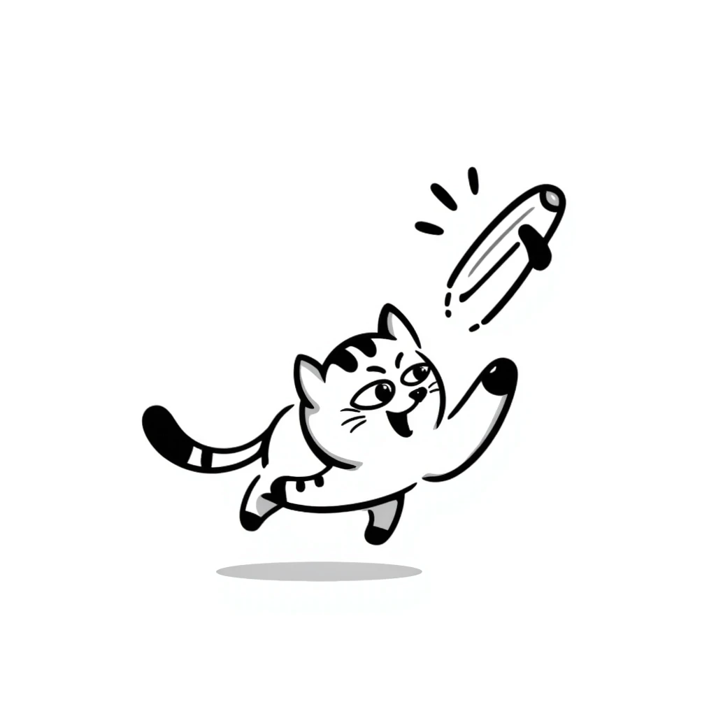 a cat hand drawn doodle style emoji